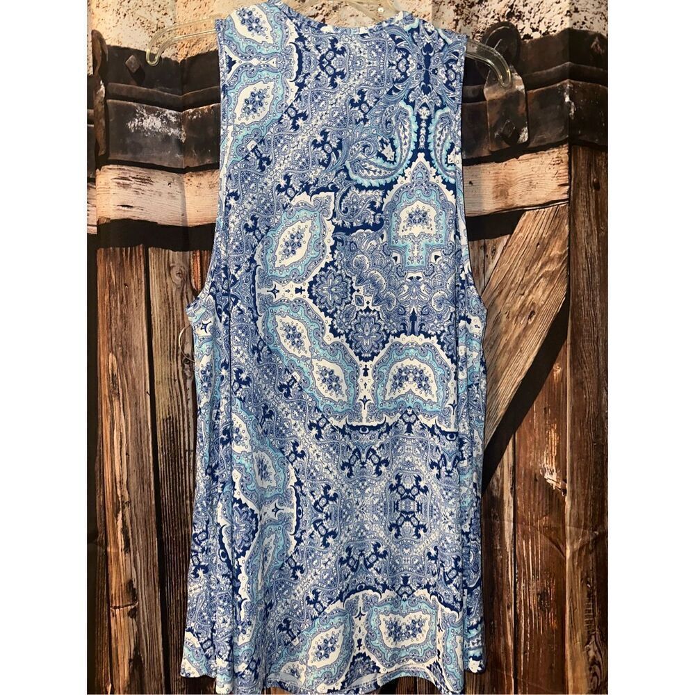 Show Me Your Mumu Garrett Tank Mini Dress in Blue Paisley size Medium - Picture 5 of 5